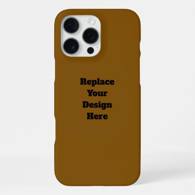 Create Your Own Brown iPhone Case (Back)