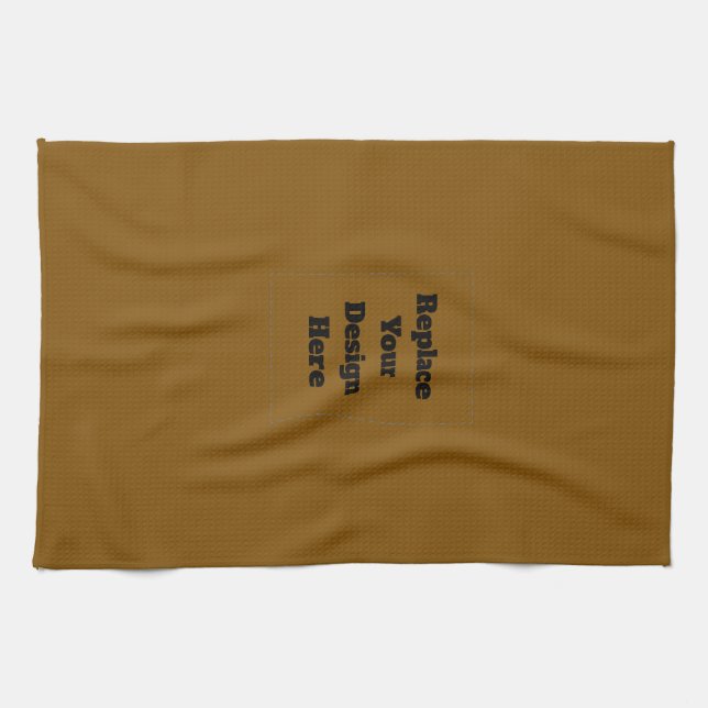 Create Your Own Brown Kitchen Towel (Horizontal)