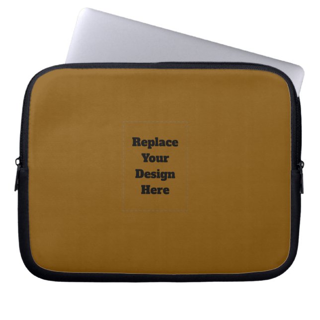 Create Your Own Brown Laptop Sleeve (Front)