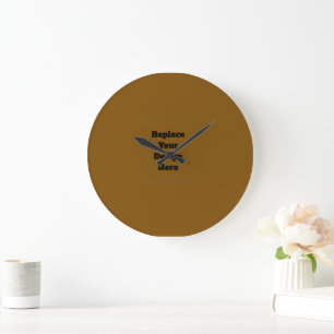 Create Your Own Brown Large Clock