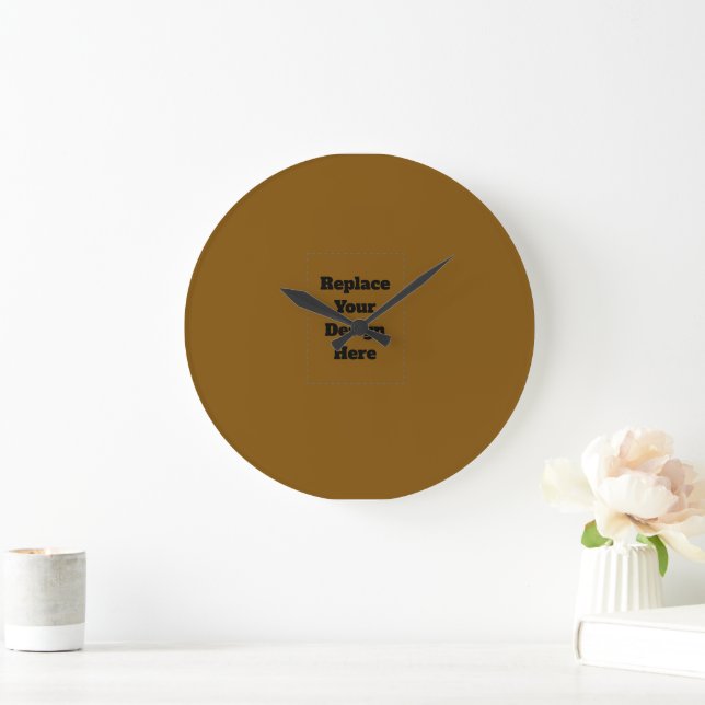 Create Your Own Brown Large Clock (Home)