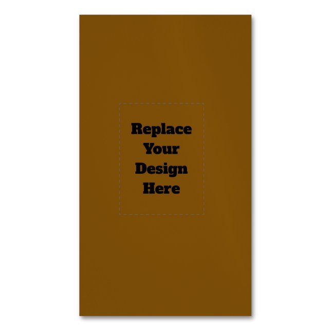Create Your Own Brown Magnetic Business Card (Front Vertical)