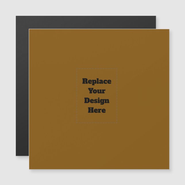 Create Your Own Brown Magnetic Invitation (Front/Back)
