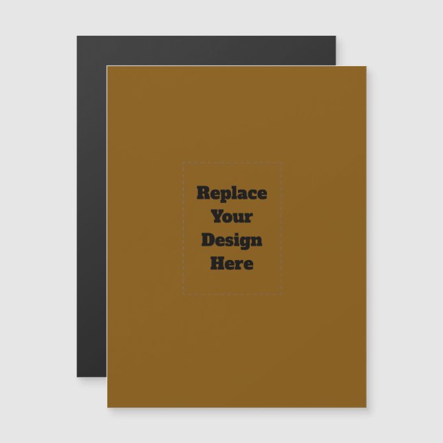 Create Your Own Brown Magnetic Invitation (Front/Back)