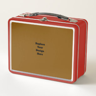 Create Your Own Brown Metal Lunch Box