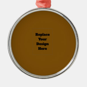 Create Your Own Brown Metal Ornament