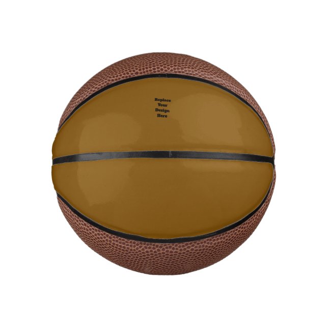 Create Your Own Brown Mini Basketball (Front)