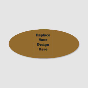 Create Your Own Brown Name Tag