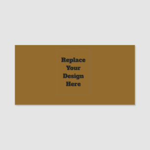 Create Your Own Brown Name Tag
