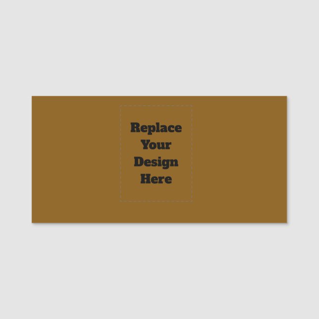 Create Your Own Brown Name Tag (Front)