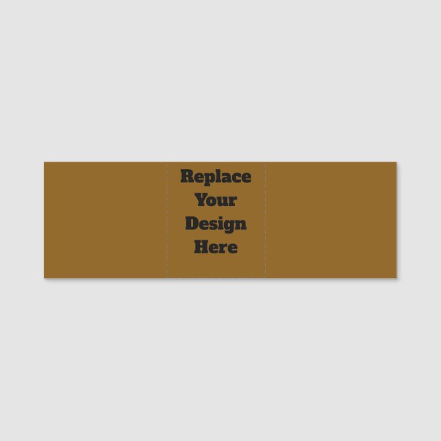 Create Your Own Brown Name Tag (Front)