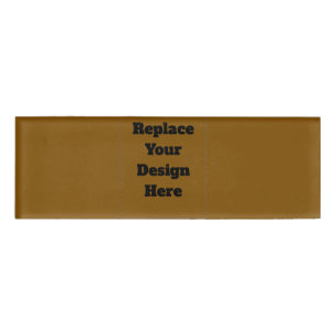 Create Your Own Brown Name Tag