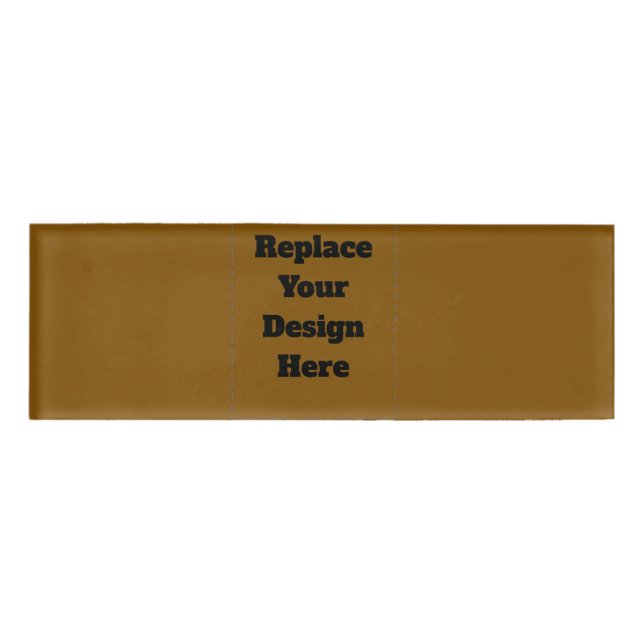Create Your Own Brown Name Tag (Front)