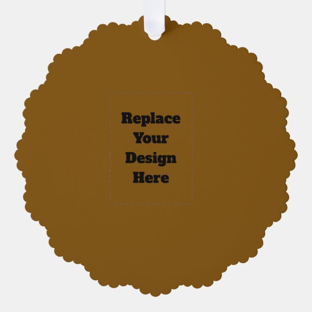 Create Your Own Brown Ornament Card (Front)