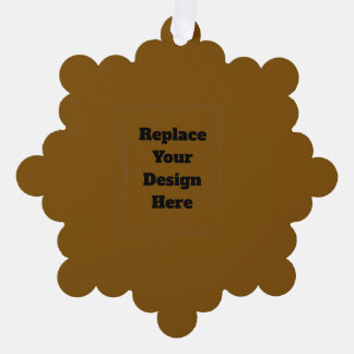 Create Your Own Brown Ornament Card