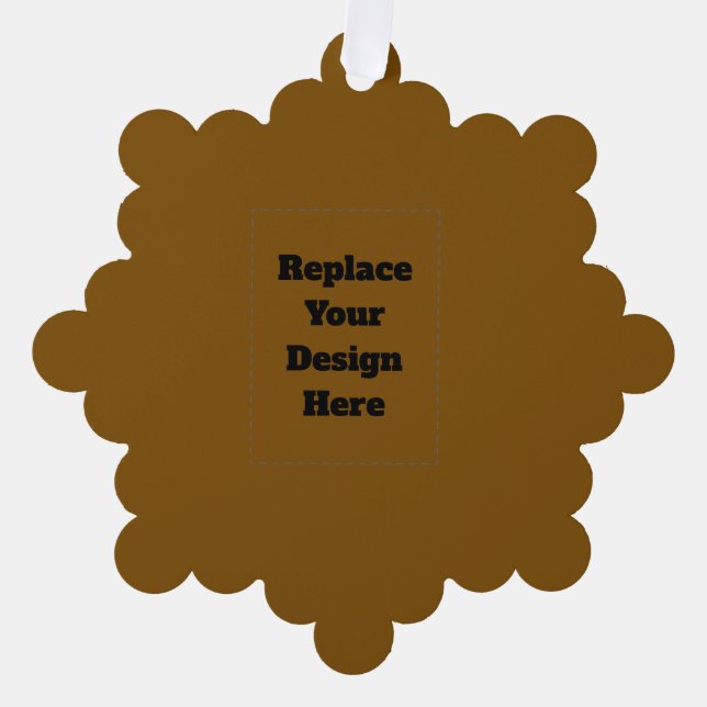 Create Your Own Brown Ornament Card (Front)