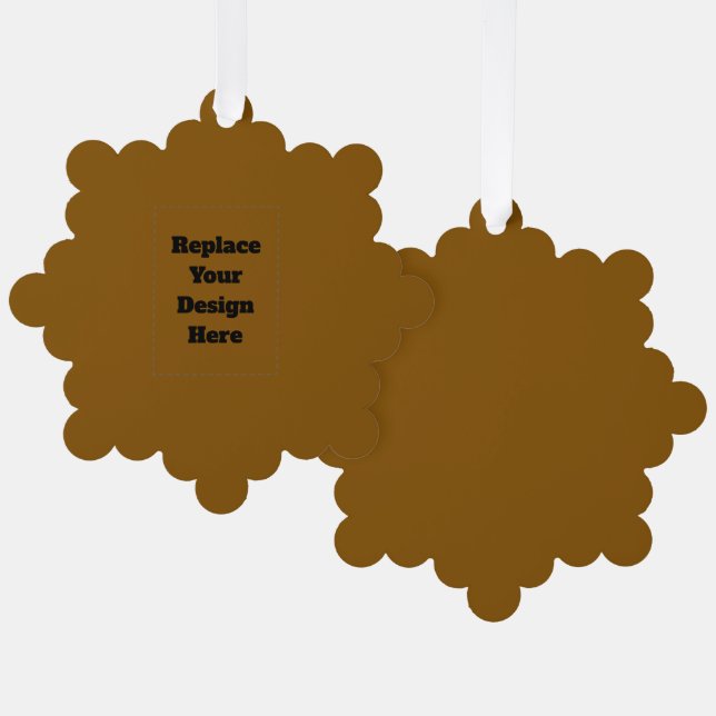 Create Your Own Brown Ornament Card (Front/Back)