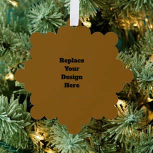 Create Your Own Brown Ornament Card