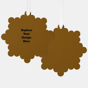 Create Your Own Brown Ornament Card