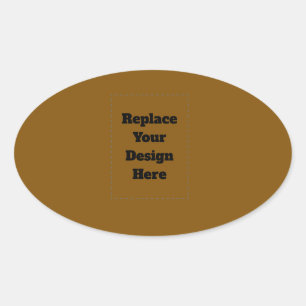 Create Your Own Brown Oval Sticker