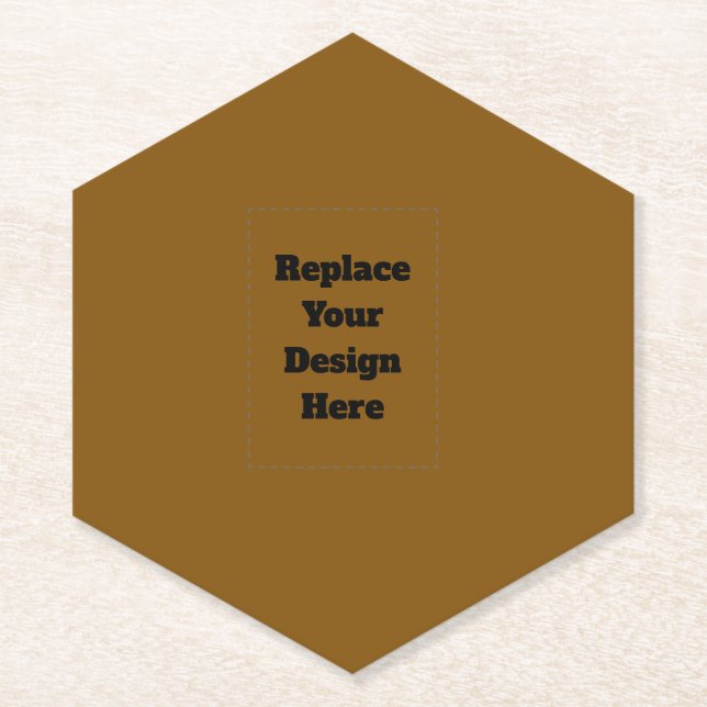 Create Your Own Brown Paper Coaster (Front)