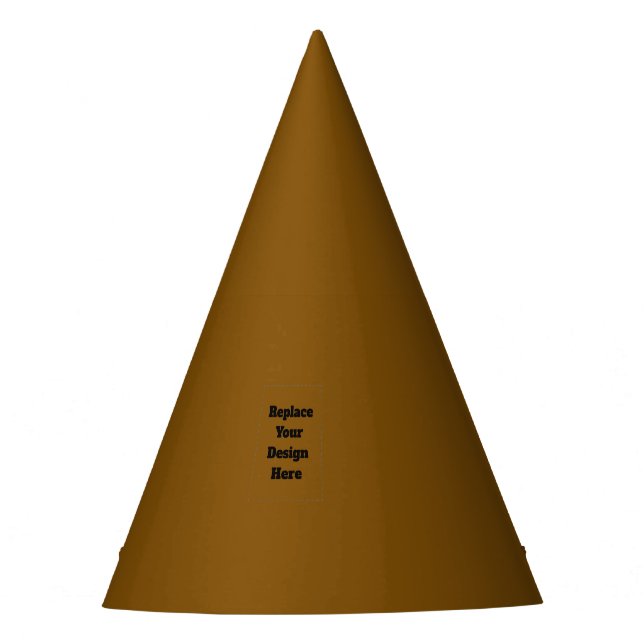 Create Your Own Brown Party Hat (Front)