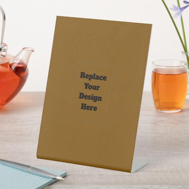 Create Your Own Brown Pedestal Sign (In SItu)