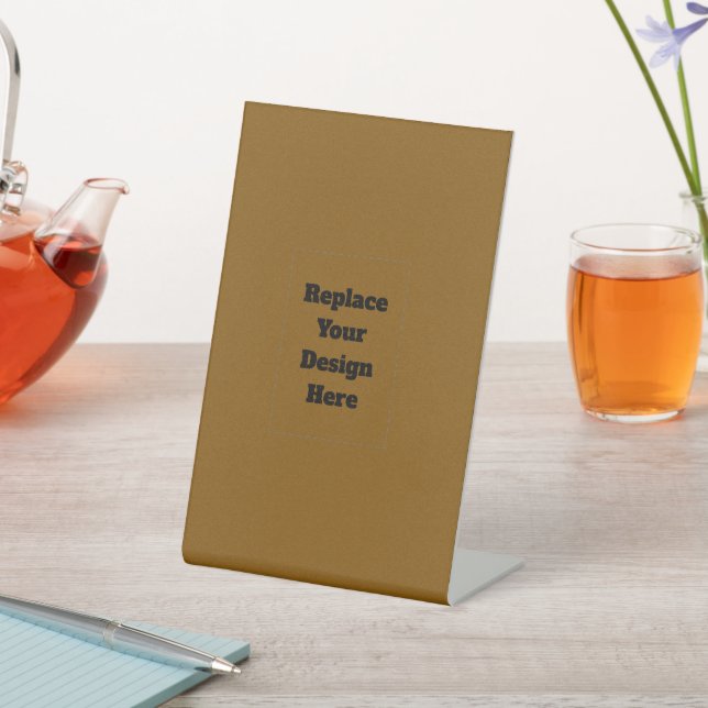 Create Your Own Brown Pedestal Sign (In SItu)