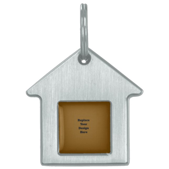 Create Your Own Brown Pet ID Tag (Front)