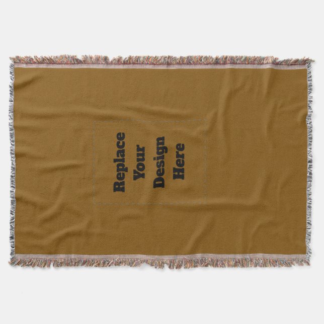 Create Your Own Brown Throw Blanket (Front)