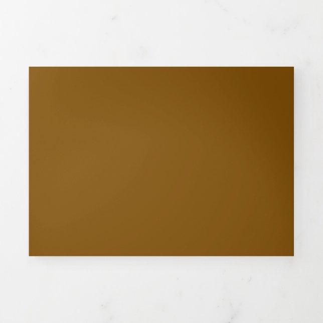 Create Your Own Brown Tri-Fold Holiday Card (Cover)