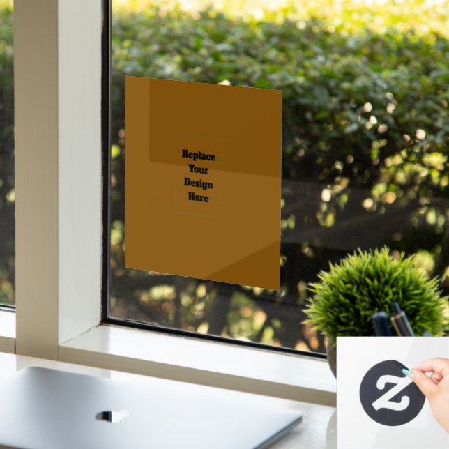 Create Your Own Brown Window Cling (Office)