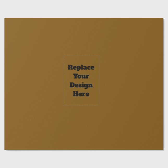 Create Your Own Brown Wrapping Paper (Flat)