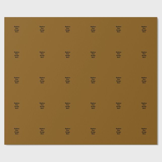 Create Your Own Brown Wrapping Paper (Flat)