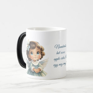 Create Your Own Brunette Blue Angel Christmas Magic Mug