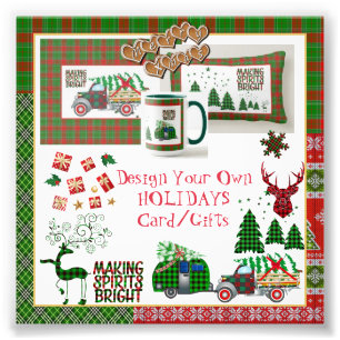 Create Your Own BUFFALO PLAID HOLIDAYS Cards/Gifts Photo Print