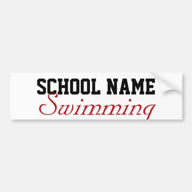 Create your own Bumper Sticker- School Sports Sticker (Front)
