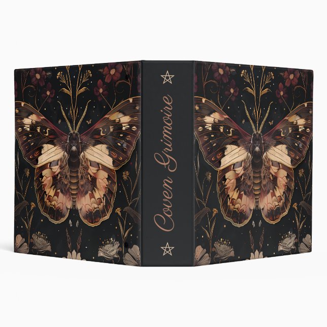 Create Your Own Burnished Ruby Moth Floral Binder (Background)