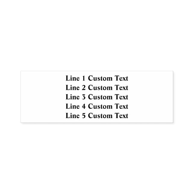 Create Your Own Business 5 Lines of Serif Text Self-inking Stamp (Design)