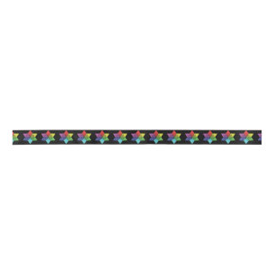 Create your own Business Logo Black Satin Ribbon