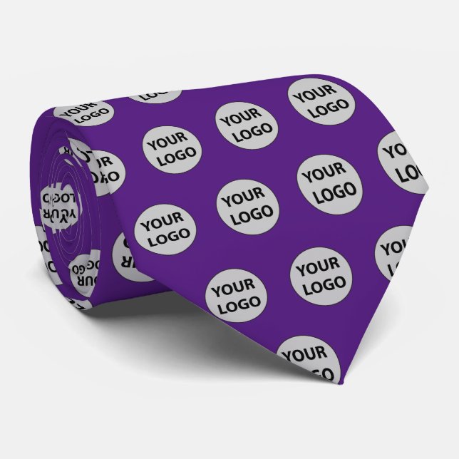 Create Your Own Business Logo Pattern Tie (Rolled)