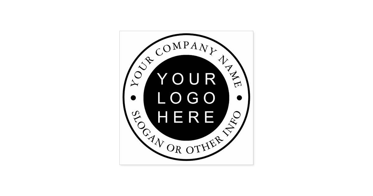 Create Your Own Business Logo Rubber Stamp Zazzle
