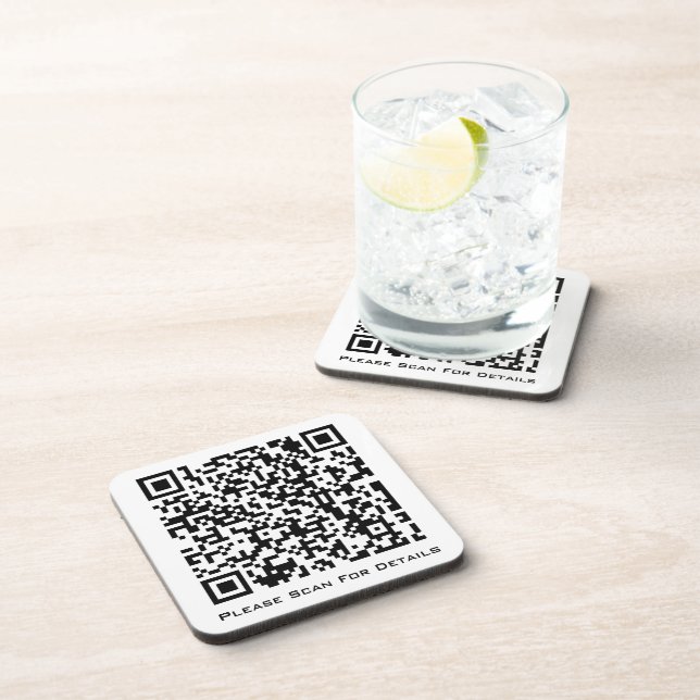 Create Your Own Business QR code  Coaster (Right Side)