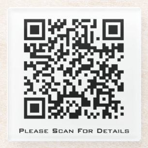 Create Your Own Business QR code Glass Coaster