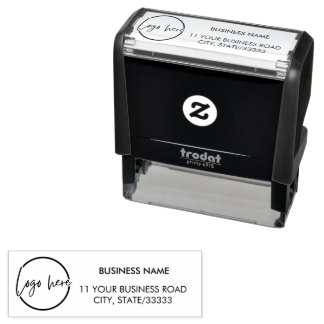 Create Your Own Business Return Address Logo Self- Self-inking Stamp