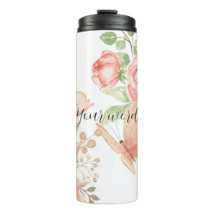 Create Your Own Butterflies & Flowers Thermal Tumbler