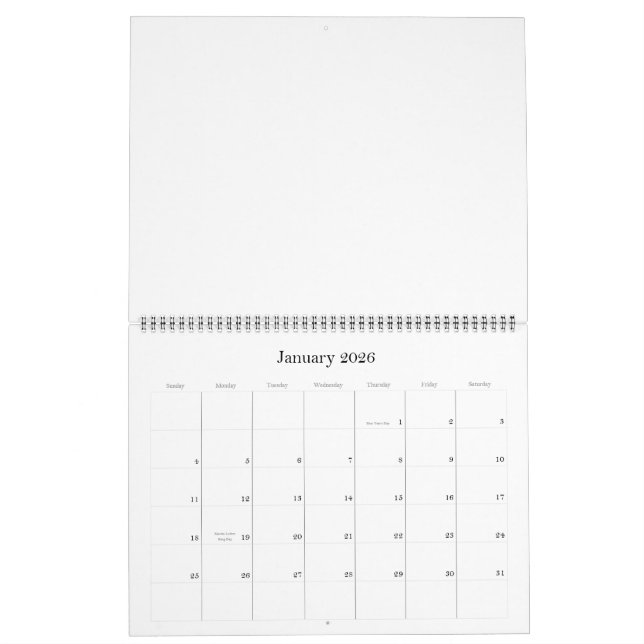 Create Your Own Calendar (Jan 2026)