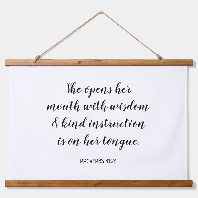 Create Your Own Calligraphy Bible Verse Text Hanging Tapestry (Front)