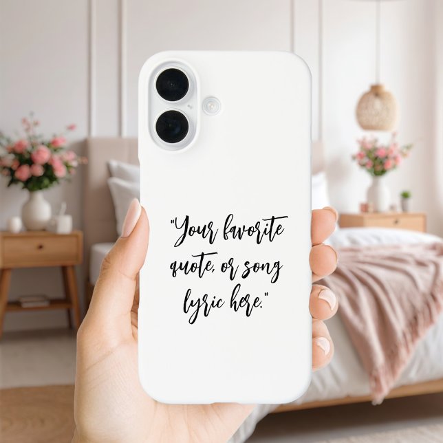 Create Your Own Calligraphy Quote iPhone 16 Case (Creator Uploaded)