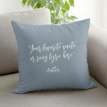 Create Your Own Calligraphy Quote Throw Pillow<br><div class="desc">Create your own custom quote throw pillow. Features minimalist calligraphy typography.</div>